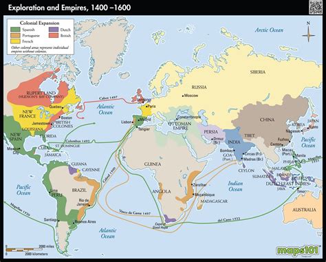 Empires and Exploration, 1400 - 1600 : r/MapPorn