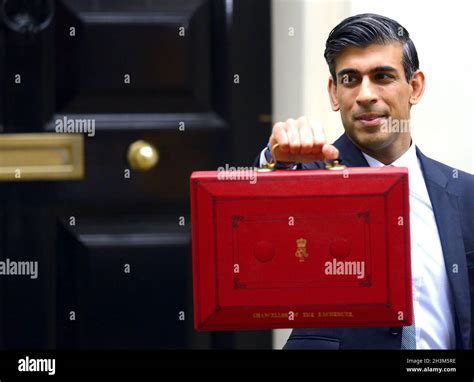 Rishi Sunak, Chancellor of the Exchequer, leaving Downing Street before ...