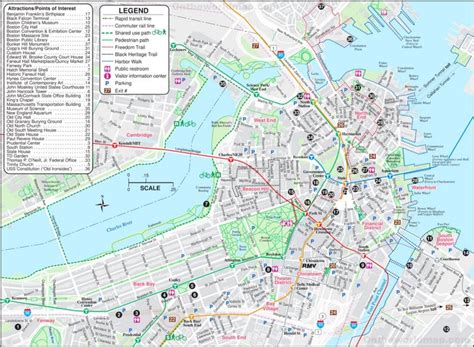 Boston tourist map - Ontheworldmap.com