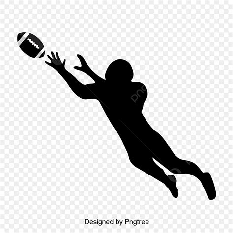 American Football Player Silhouette Transparent Background, Simple ...