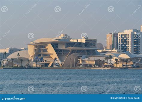 National Museum of Qatar Viewed from the Old Port Doha. Editorial Stock ...