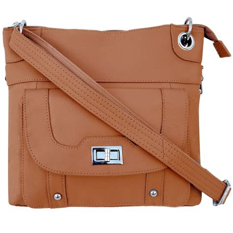 Womens Conceal Carry Gun Crossbody Bag Genuine Leather CCW Purse Square ...