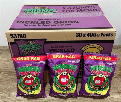 Monster Munch Pickled Onion Flavour 35 pack Box – UK FOODS DOWN UNDER