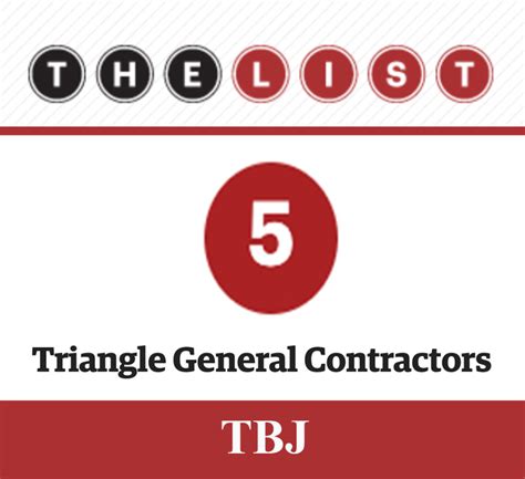 Triangle Business Journal List of Top Contractors - Barnhill Contracting Company