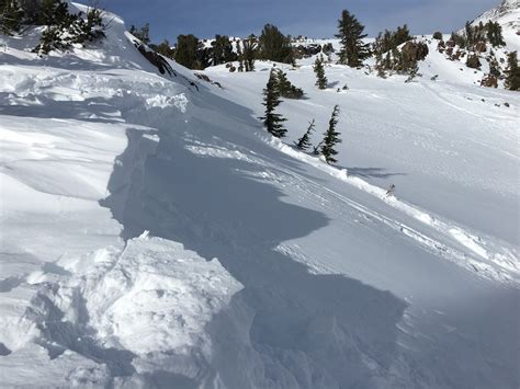 Slab avalanche on test slope | Sierra Avalanche Center