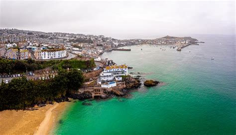 Aerial view of St Ives in the evening, Cornwall, UK | Go South West | Travel in South West England