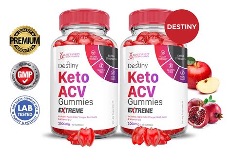 Destiny Premium Keto Extreme ACV Gummies 2000mg Diet Supplement (2 Pack) 120 Count - Walmart.com