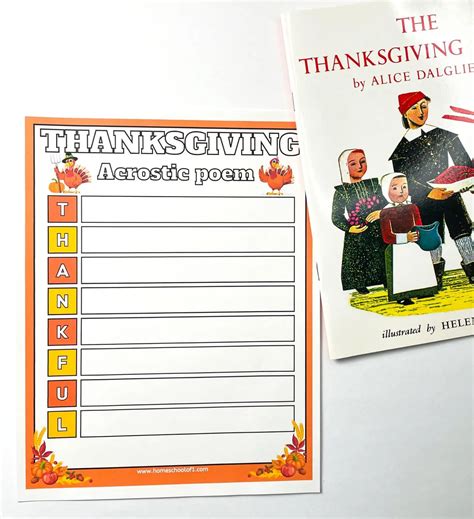 Thanksgiving Acrostic Poem Templates (4 Free Printables)