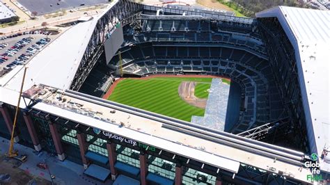 Explore an aerial view of Globe Life Field | 04/24/2020 | Texas Rangers