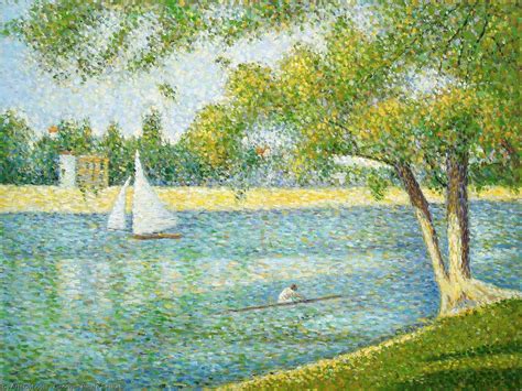 Gravura De Qualidade De Museu O rio Sena em La Grande-Jatte, 1888 por Georges Pierre Seurat ...