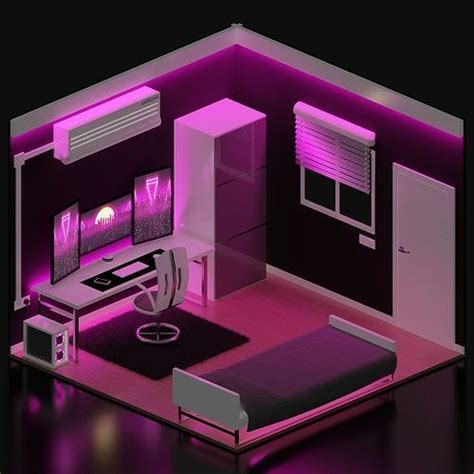 3D model Gaming BedRoom VR / AR / low-poly | CGTrader