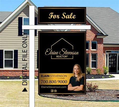 Real Estate Agent Yard Sign Design Including 4 Riders : | Etsy