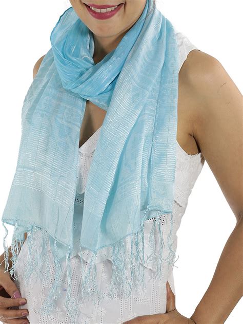 * Baby Blue Silk Scarf | Baby Blue Silk Scarves -Shop Online