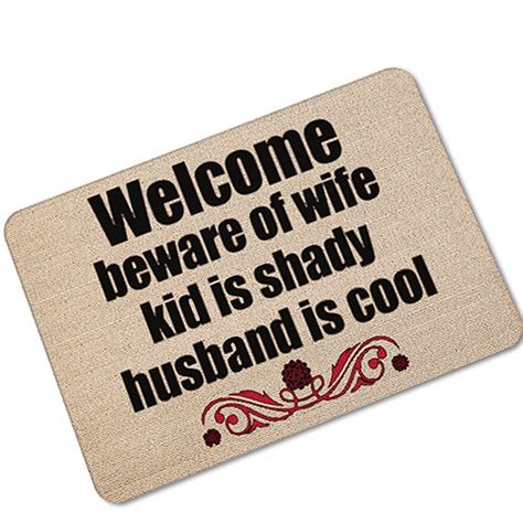 Entrance Floor Mat Funny Doormat Door Mat Decorative Indoor Outdoor Doormat , Printed ...