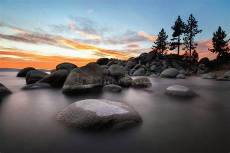 Lake Tahoe Sunset stock image. Image of nevada, season - 108801515