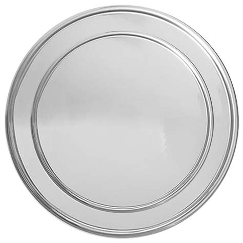 Silver Round Platter 340mm 2pk - Party Savers