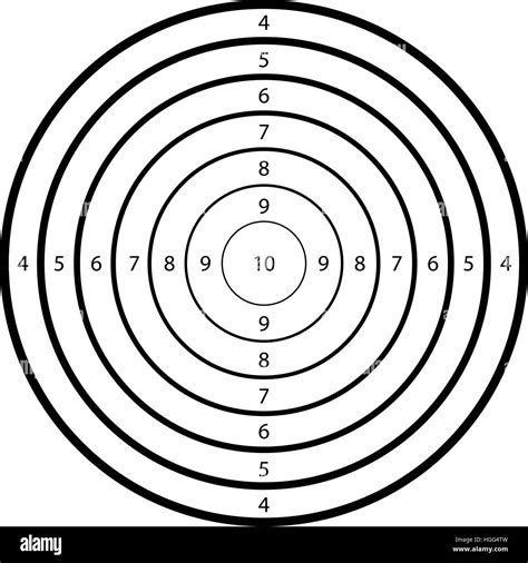 Blank template for sport target shooting competition. Clean target Stock Vector Art ...