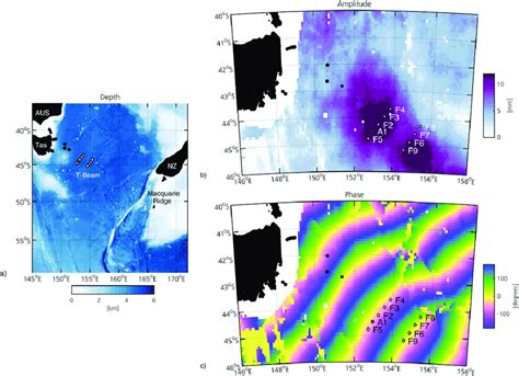 Internal tide beam in the Tasman Sea. Contours show the (a) depth of... | Download Scientific ...