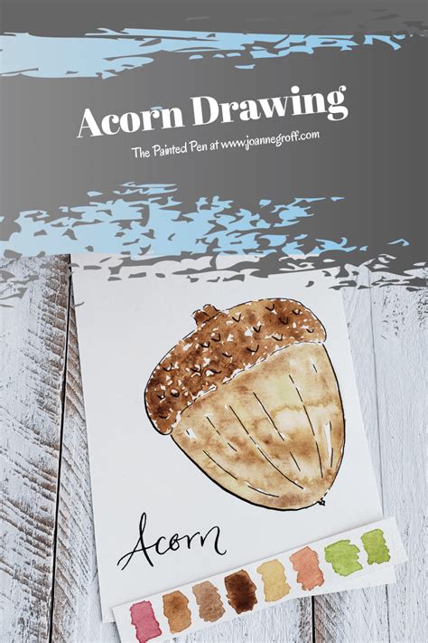 Acorn Drawing - another tutorial by The Painted Pen