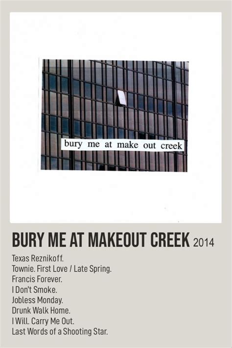 Mitski Bury Me At Makeout Creek minimalistic album poster | Music poster ideas, Music poster ...