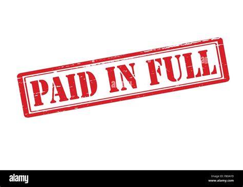 Paid in full stamp hi-res stock photography and images - Alamy