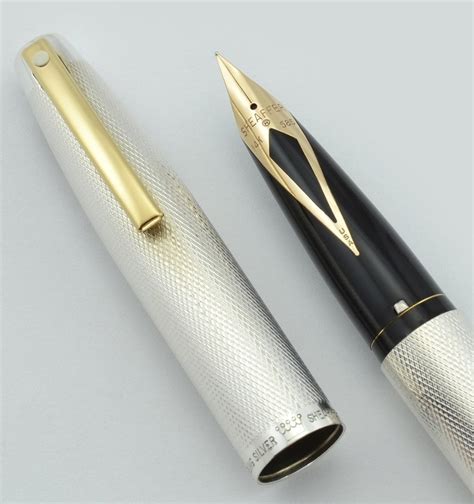 Vintage Sheaffer Imperial 826 Fountain Pen in Sterling Silver - Antique Sage