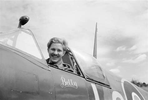 Squadron Leader J. J. Le Roux, Commanding Officer of No 602 Squadron RAF in the cockpit of his ...