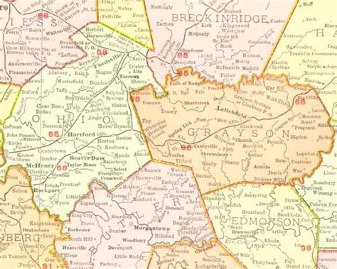 Maps of Ohio County, KY: 1911 Map