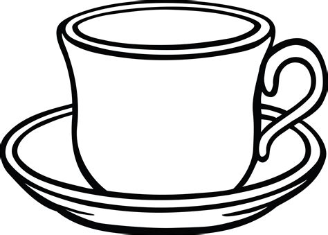 Free Clipart Of A cup of coffee and saucer