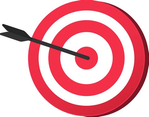 red target icon Target board with dart darts. illustration PNG 15119099 PNG