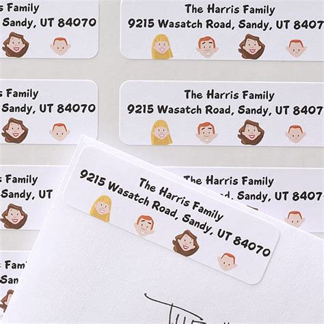 Personalized Cartoon Family Address Labels