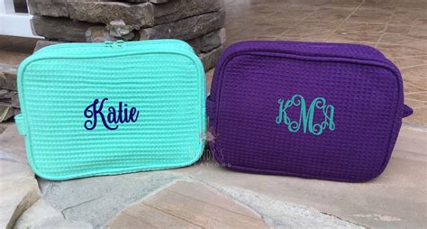 Monogrammed Makeup Bag Bridesmaid Gifts Personalized | Etsy | Monogrammed makeup bags ...