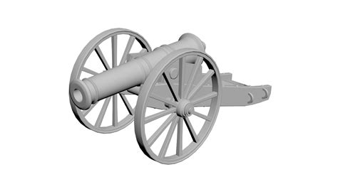 3d Cannon Gun Model