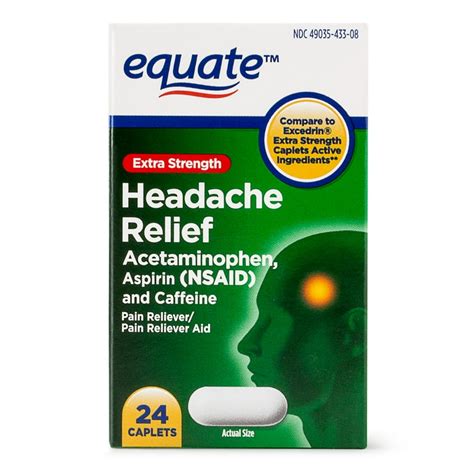 Equate Extra Strength Headache Relief Caplets, 24 count - Walmart.com - Walmart.com