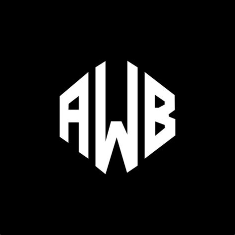 AWB letter logo design with polygon shape. AWB polygon and cube shape ...