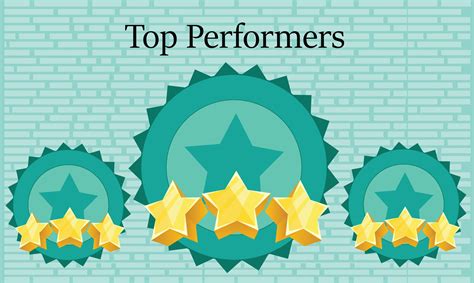 Top Performers Star Placeholders showing 3D Stars. Award winners ...