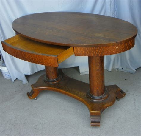 Bargain John's Antiques | Antique Oval Library Table - Bargain John's Antiques