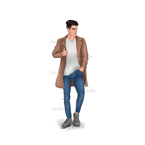 Fashion Men Clip Art PNG, Men Art, Men Illustration - Etsy