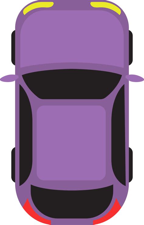 Car top view clipart design illustration 9383912 PNG