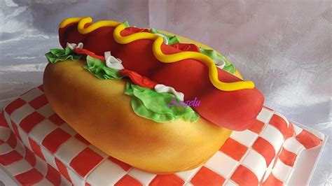 HOT DOG CAKE - Decorated Cake by Angelu - CakesDecor