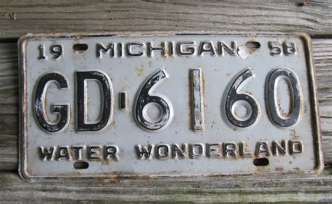 Michigan Winter Wonderland License Plate 1958