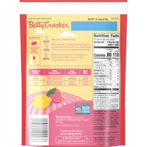 Betty Crocker Strawberry Lemonade Cookie Mix, 12.6 oz - Kroger