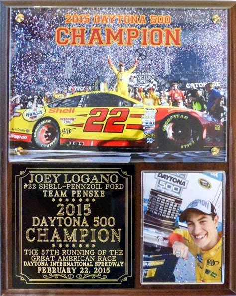 Joey Logano #22 2015 Daytona 500 Champion Sprint Cup Photo Plaque | eBay