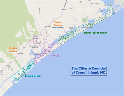 Topsail Beach Map | Beach Map