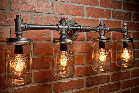 Industrial Lighting - Lighting - Mason Jar Light - Steampunk Lighting ...