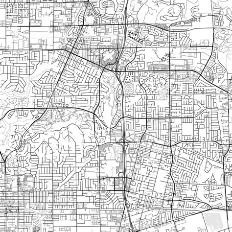 Placentia Map Print, Placentia Map Poster Wall Art, Ca City Map, California Print Street Map ...