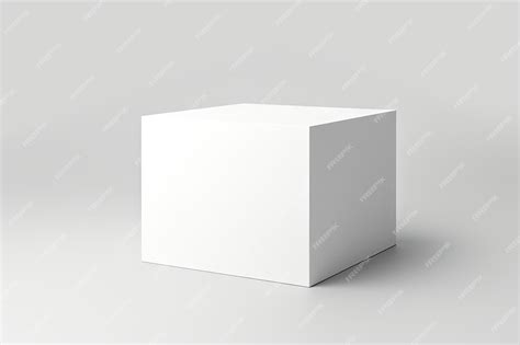 Premium AI Image | White box template on white background close up