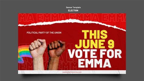 Free PSD | Election banner design template