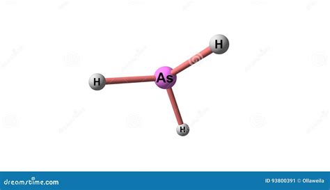 Arsine Molecular Structure Isolated On White Stock Illustration ...