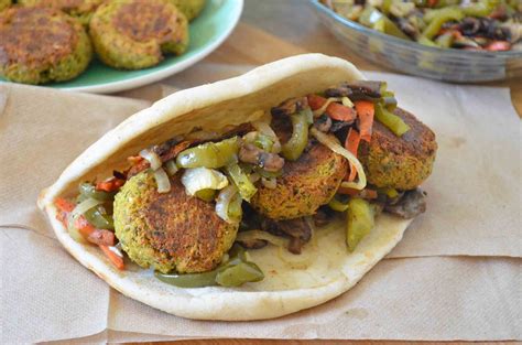 Pita Sandwich With Falafel And Vegetables Recipe by Archana's Kitchen